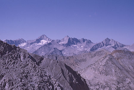 Mt. Brewer (left) and North Guard from Glen Pass - Kings Canyon National Park 29 Aug 1970