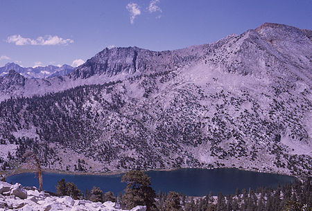 Charlotte Lake and Mount Bago on way down from Glen Pass - Kings Canyon National Park 29 Aug 1970