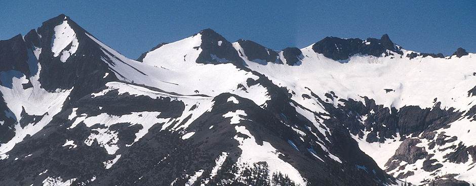 Kennedy Peak, Molo Mountain from side of Leavitt Peak - Emigrant Wilderness 1995