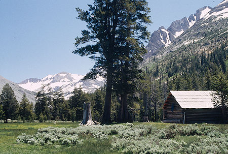 Cabin and Kennedy Meadow below Kennedy Lake - Emigrant Wilderness 1995