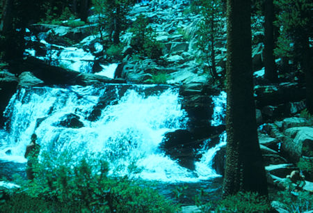 Shadow Creek waterfall - Ansel Adams Wilderness - 26 Aug 1966