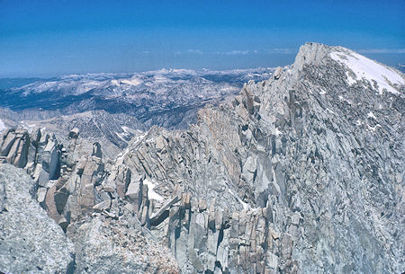 Looking west from the top of Mt. Dade at Mt. Abbot and the Sierra
