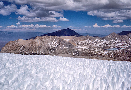 Mt. Tom and snow on Royce Peak - John Muir Wilderness 05 Jul 1975