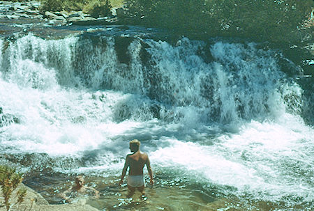 Swim in Piute Creek on the trail - John Muir Wilderness 15 Aug 1960