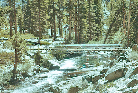 Bridge at Piute Creek trail junction - Kings Canyon National Park 15 Aug 1960