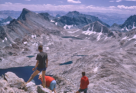Black Divide, Muir Pass (right) from Peak 13231 - Kings Canyon Naitonal Park 25 Aug 1964