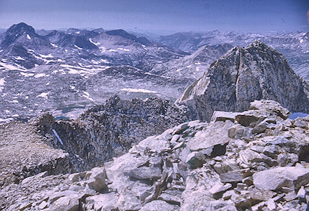 Mt. Huxley from Peak 13231 - Kings Canyon National Park 19 Aug 1969