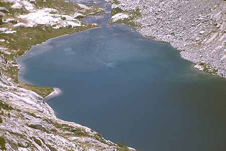 Lower Palisade Lake from Cirque Pass Peak - Kings Canyon National Park 24 Aug 1970