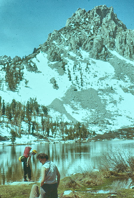 Flower Lake on trail to Kearsarge Pass - John Muir Wilderness 1960