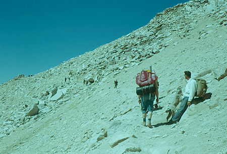 Approaching Kearsarge Pass - Kearsarge Pass Trail 28 Aug 1960