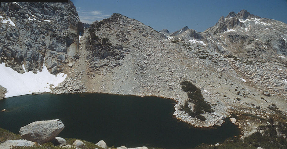 Kirkwood Lake, Tower Peak (right) - Hoover Wilderness 1992