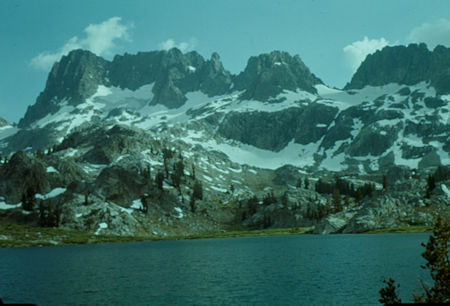 Minaret Range from Lake Ediza - Ansel Adams Wilderness - Jul 1960