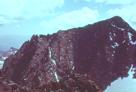 Mt. Ritter from the top of Banner Peak - Ansel Adams Wilderness - Jul 1960