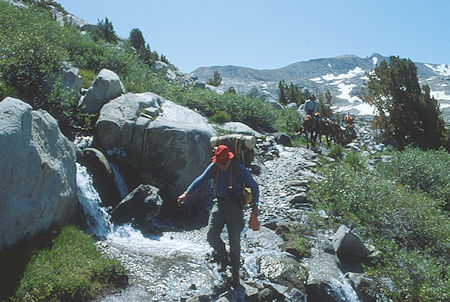 Gordon Lee on Piute Pass trail - 1982