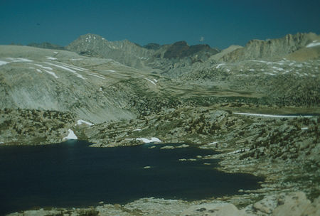 Pine Creek Pass from saddle at Pilot Knob - 1982