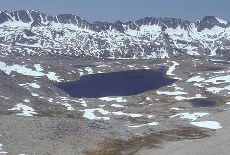 Desolation Lake, Glacier Divide from top of Four Gables - 1982