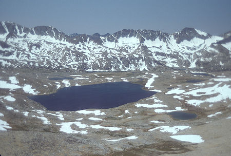 Desolation Lake, Glacier Divide from top of Four Gables - 1982