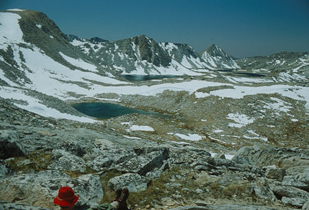 View of the ridge with Pilot Knob on right from route down to Steelhead Lake -1982