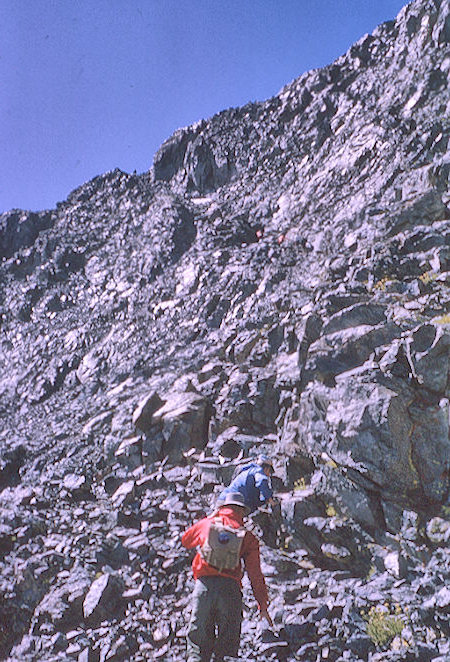 The 'ledge route' to Mt. Goddard - Kings Canyon National Park 26 Aug 1964