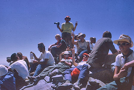 The gang on top of Mt. Goddard - Kings Canyon National Park 20 Aug 1969