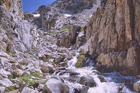 Cataract Creek below Amphitheatre Lake - Kings Canyon National Park 26 Aug 1969