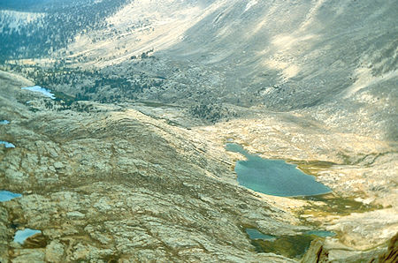 Guitar Lake (right), Timberline Lake (left rear) - Sequoia National Park 26 Aug 1981