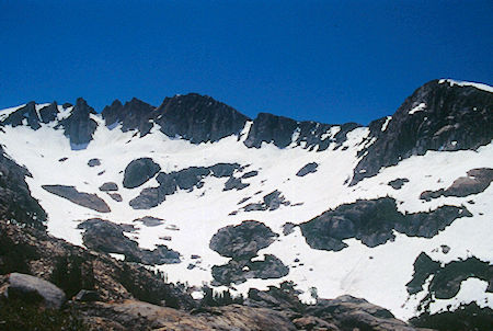 Forsyth Peak from ridge above Doroth Lake - Hoover Wilderness 1995