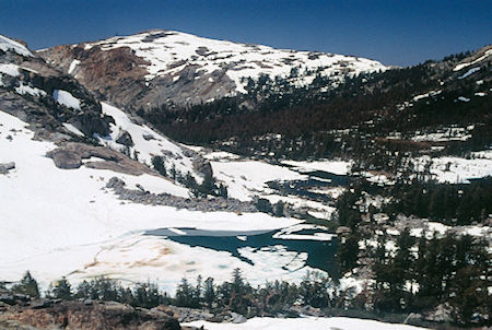 Pond, Dorothy Lake, Bigelow, Bond Pass from ridge - Hoover Wilderness 1995