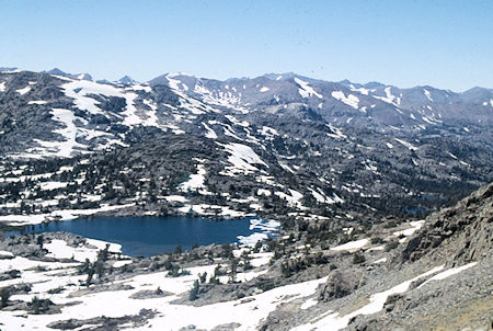 Helen Lake and Cora Lake and Harriet Lake from Tower Lake saddle - Hoover Wilderness 1995