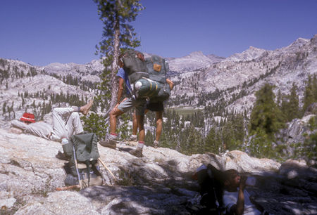 Lunch stop on Macomb ridge looking up Tilden Canyon - Yosemite National Park - 24 Aug 1965
