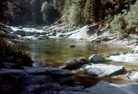 South Fork Merced River at Wawona campground - Yosemite National Park - Jul 1957