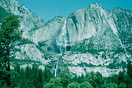 Yosemite Falls from road near Old Village - Yosemite National Park Jul 1957