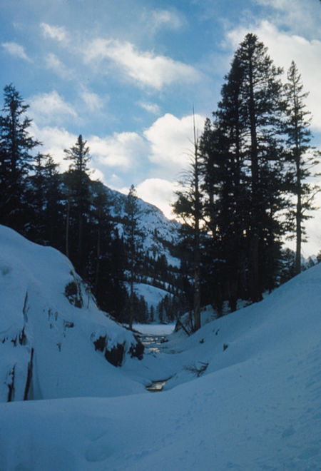 Shadow Lake outlet - Ansel Adams Wilderness - Dec 1973