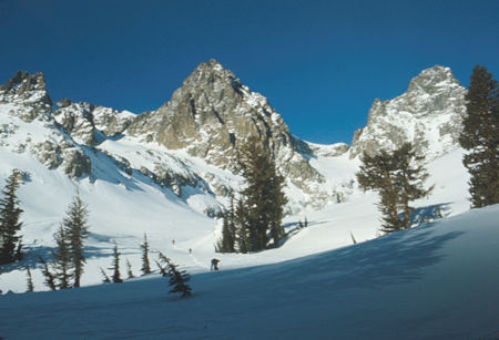 Mt. Ritter and Banner Peak on the way to saddle - Ansel Adams Wilderness - Dec 1973