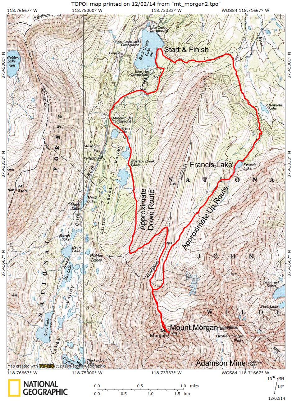 Mt Morgan Route Map