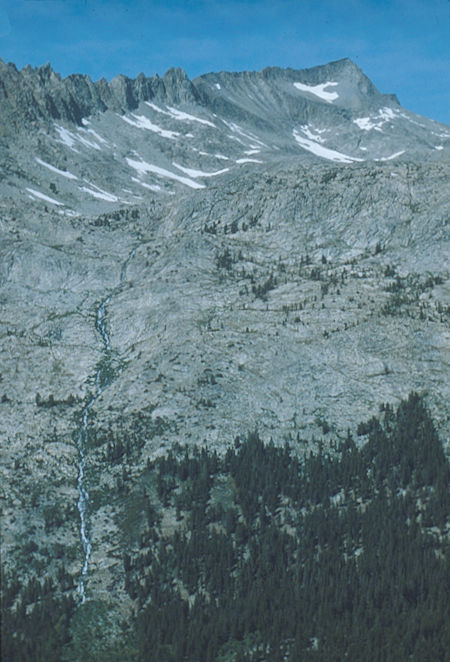 The Pinnacles ridge, Gemini mountain, East Pinnacle Creek Falls - 1983