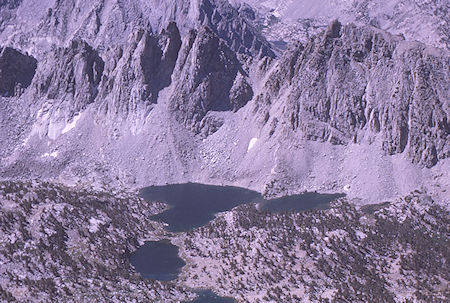 Kearsarge Lakes and Pinnacles from top of Mt. Gould - Kings Canyon National Park 30 Aug 1970