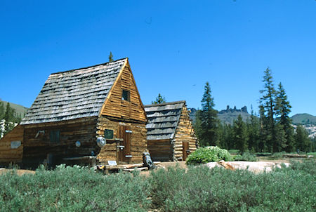 Cooper Meadow Cabins and The Three Chimneys in distant background<br>Emigrant Wilderness 1994
