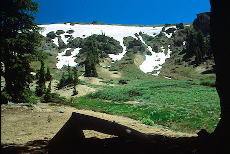 Campsite at meadow below ridge - Emigrant Wilderness 1994