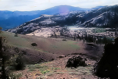 Relief Peak over easterly lake in Upper Relief Valley - Emigrant Wilderness 1994