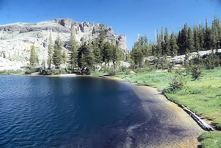 Beach, campsite area, East Flange Rock, Easterly Lake  - Emigrant Wilderness 1994