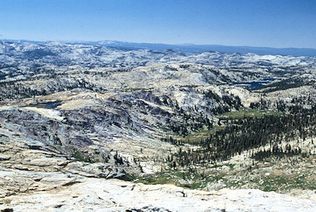 Wilson Meaadow Lake, Long Lake from Granite Dome - Emigrant Willderness 1994