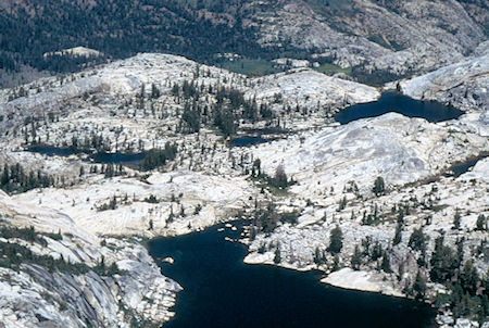 Ridge Lake, Iceland Lake, Lower Relief Valley from near Granite Dome - Emigrant Wilderness 1994
