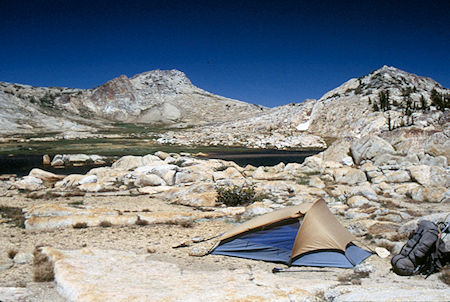 Camp at Wilson Meadow Lake - Emigrant Wilderness 1994