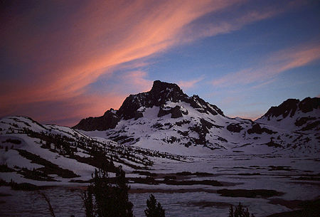 Sunset on Banner Peak - Ansel Adams Wilderness - Jul 1980