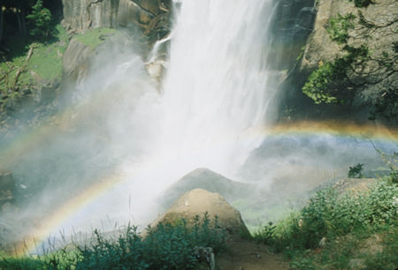 Rainbow at Vernal Falls on Mist Trail - Yosemite National Park - 18 Aug 1980