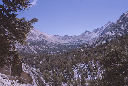 Kearsarge Pass from 'new' trail - Kings Canyon National Park - 31 Aug 1963
