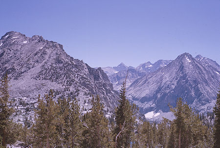 Junction Peak, Forester Pass, Bubbs Creek from 'new' trail - Kings Canyon National Park 25 Aug 1963