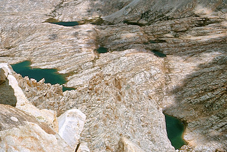 Hitchcock Lakes from Mt. Hitchcock - Sequoia National Park 26 Aug 1971