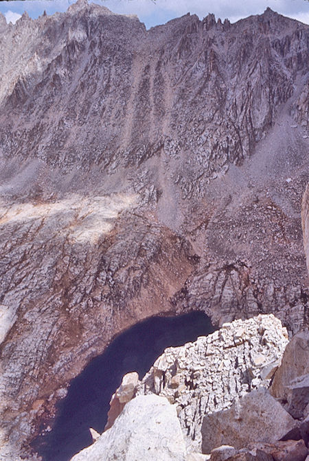 Trail Crest Pass trail, Mt. Whitney ridge from Mt. Hitchcock - Seqouia National Park 26 Aug 1971